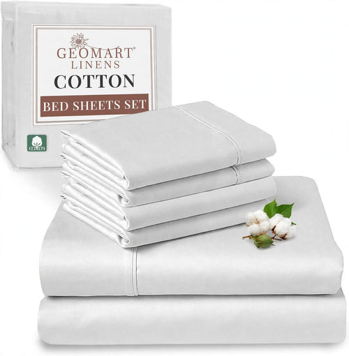 Luxury 6 Pcs King Size Bedsheet Set 400 Thread Count Egyptian Cotton